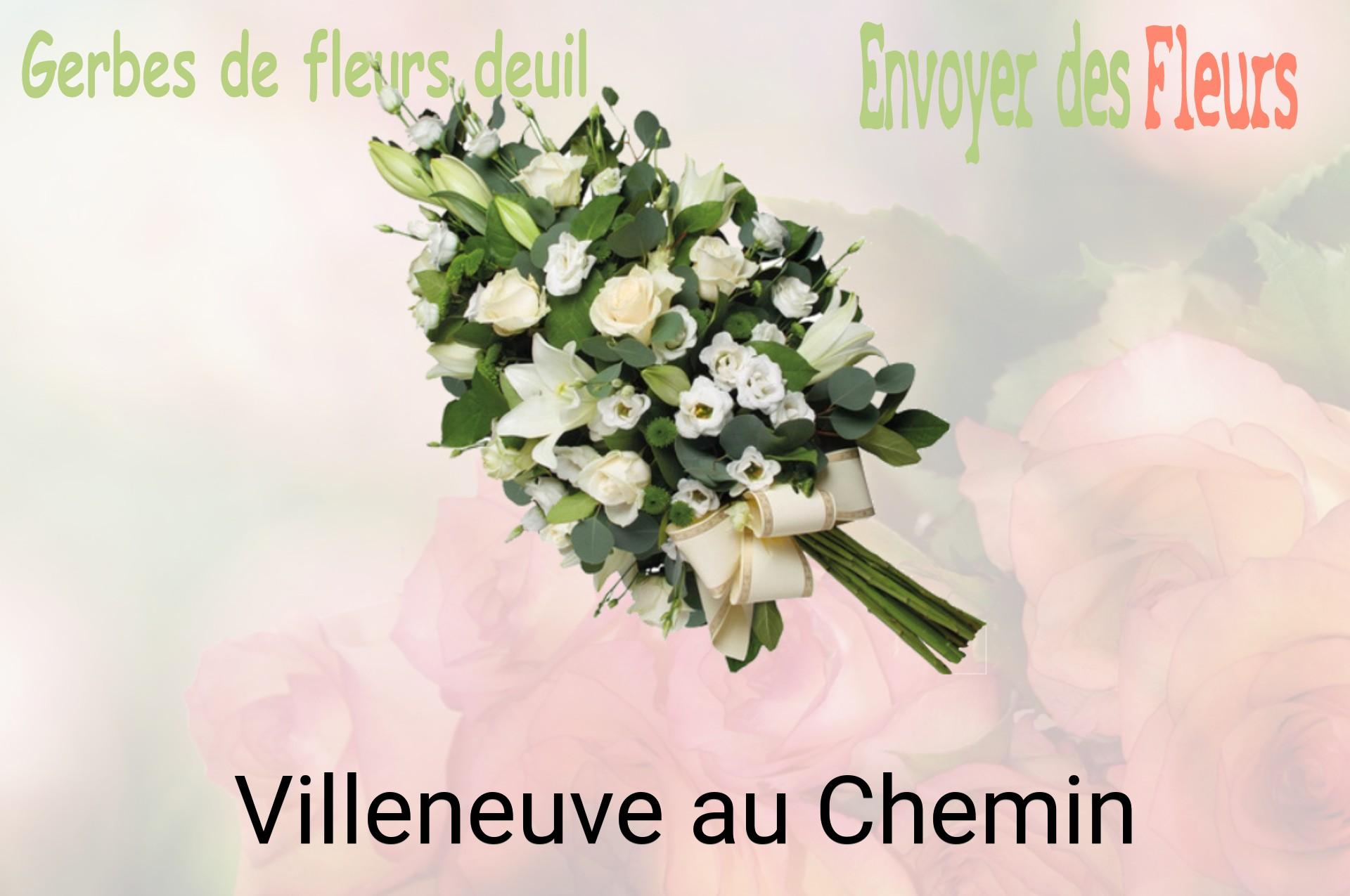 Gerbe de fleurs de deuil livrée à Villeneuve-au-Chemin